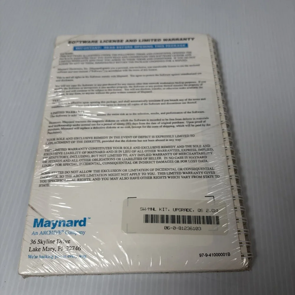 Maynard QICstream DOS Tape Backup Software User Manual ArchiveXL Family Guide